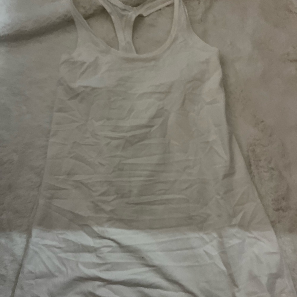 Women's White Lululemon Tank Top